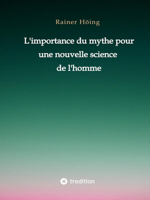 cover image of L'importance du mythe pour une nouvelle science de l'homme